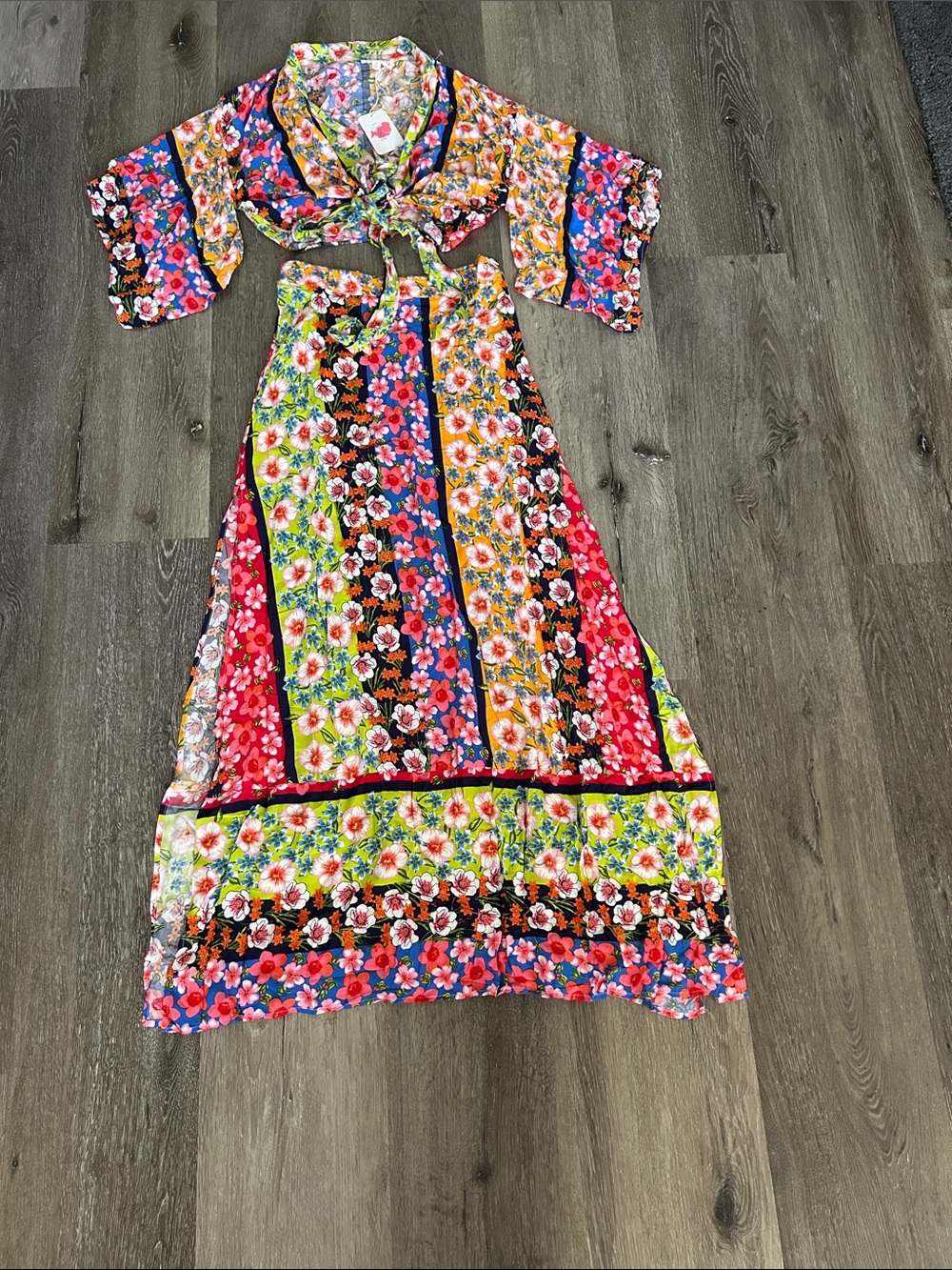 L'Atiste by Amy floral print two-piece set